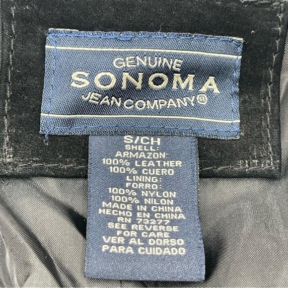 VTG Western Whip Stitch Leather Genuine Suede Coat Womens Size S Sonoma Jeans Co - Picture 8 of 15